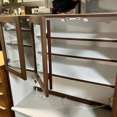 石2511-501 キッチンボード　食器棚　上下分割可　キズ汚れ有りの画像