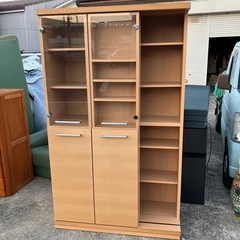 本棚　ブック収納　収納棚　収納家具　スライド式　家具　インテリア スライド書棚【112×44×186.5】の画像