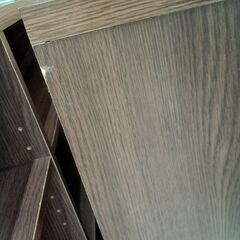 リユースのサカイ栃木店★ジモティ割あり★  フラップ式本棚 ブラウン W92×D28.5×H91 クリーニング済み TC11644の画像