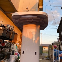 中古　可動式　ワゴン　高さ約80センチ　ホワイト　キャスターありの画像