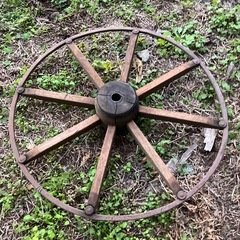 大八車　車輪　古道具　飛脚　江戸　直径63cmの画像