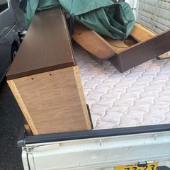 セミダブル　幅120フランスベッド　引出し　マットレス付きの画像