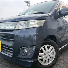 低走行6万キロ台☆グングン進む軽ターボ☆月々9千円〜分割払い可‼️ 車検2年付き！【名義変更代込み】☆スズキ ワゴンRスティングレー☆Bluetoothナビ付き☆走行中DVD見れます☆☆プッシュスタート☆ドライブレコーダー付きのフル装備☆社外アルミ☆そのまま乗って帰れます！の画像