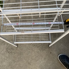 中古　スチール　ラック　ホワイト　キッチン　風呂場の画像