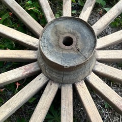 大八車　車輪　古道具　飛脚　江戸　直径83cmの画像