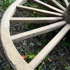 大八車　車輪　古道具　飛脚　江戸　直径83cmの画像