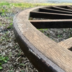 大八車　車輪　古道具　飛脚　江戸　直径103cmの画像