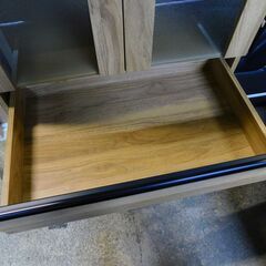 【JM882】♪配達&設置無料♪ 2024年製 NITORI ニトリ 食器棚 食器収納 キッチン収納 幅60 キャビネット フォルムS SK1860 LBRの画像