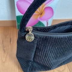 【FEILER】花柄刺繍 ハンドバッグ 黒の画像