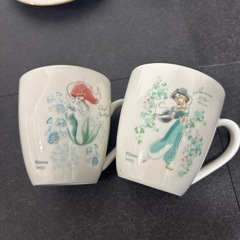ディズニープリンセス食器 7点セット マグカップ ケーキ皿 醤油さしの画像