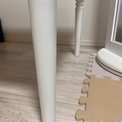 【高見え♡ ホワイトシャビー センターテーブル（幅90cm）】 定価約15,000円／取説付き／ゆる姫系インテリアに◎の画像