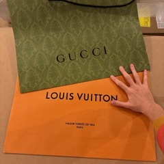 GUCCI, LV paper bagsの画像