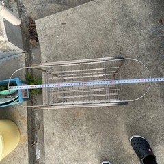 中古　ステンレス　ラック　シルバー　風呂場　キッチンの画像
