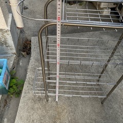 中古　ステンレス　ラック　シルバー　風呂場　キッチンの画像