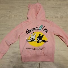 Gaspard et Lisa パーカー 110 リサとガスパール 上着 耳付きの画像
