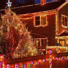 イルミネーション 屋外用 100球 12m ソーラー充電式 LEDイルミネーション クリスマス 防雨 庭 公園 店舗 道路 誕生日 結婚記念日パーティー led電飾 カラフルの画像