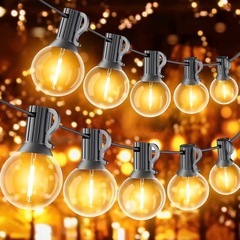 ②【新品未使用品】  ストリングライト◆イルミネーションライト◆防水仕様 電球色 30+1個 LED電球付 の画像