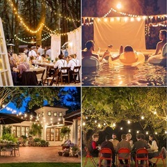 ②【新品未使用品】  ストリングライト◆イルミネーションライト◆防水仕様 電球色 30+1個 LED電球付 の画像