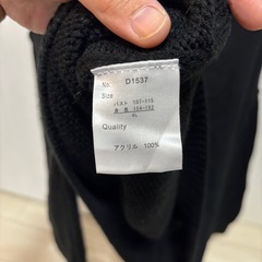 黒のハイネックオーバーサイズニットセーター4Lの画像