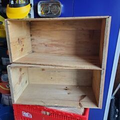 短期出品。りんご箱　リンゴ箱　木箱　２つセット｡の画像