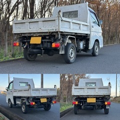 ダイハツ ハイジェット 軽トラック PTOダンプ 平成22年 4WD 8万キロー台 車検日令和8年8月まで 5速マヌエル パワーステ エアコン ETCの画像