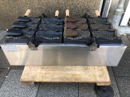 業務用　アイスコーン製造機　たい焼き型　100V×2