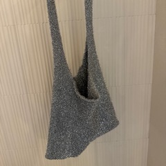 ラメラメシルバーバッグの画像