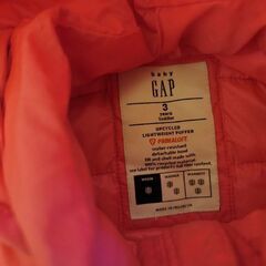 baby GAP ピンク ダウン ジャケット 3歳用 100cm アウター 上着 女の子 キッズ 子供服の画像