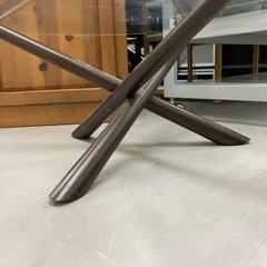 【NOCE】ブランド家具　センターテーブル　丸テーブル　円　ローテーブル　ガラステーブル　コーヒーテーブル　インテリア　サイドテーブル　リビング【81×81高34.5】の画像