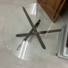 【NOCE】ブランド家具　センターテーブル　丸テーブル　円　ローテーブル　ガラステーブル　コーヒーテーブル　インテリア　サイドテーブル　リビング【81×81高34.5】の画像