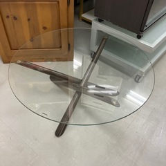 【NOCE】ブランド家具　センターテーブル　丸テーブル　円　ローテーブル　ガラステーブル　コーヒーテーブル　インテリア　サイドテーブル　リビング【81×81高34.5】の画像