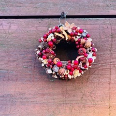 販売可　木の実のケーキリース　クリスマス　リース　クリスマスリース　ケーキリースの画像