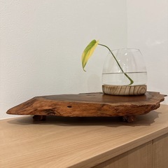 木台　インテリア　花台　中古品　骨董　木　の画像