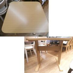 2人掛けダイニングセット テーブル幅70㎝ 回転チェア×1 ベンチ×1  ナチュラル 食卓セット　西岡店の画像