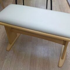 2人掛けダイニングセット テーブル幅70㎝ 回転チェア×1 ベンチ×1  ナチュラル 食卓セット　西岡店の画像