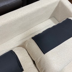 🪴リラックス🪴Fabo カウチソファ オットマン付き ミニクッション ホワイト シンプル　生活 リラックス No.2690 NHの画像