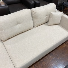 🪴リラックス🪴Fabo カウチソファ オットマン付き ミニクッション ホワイト シンプル　生活 リラックス No.2690 NHの画像