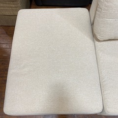 🪴リラックス🪴Fabo カウチソファ オットマン付き ミニクッション ホワイト シンプル　生活 リラックス No.2690 NHの画像