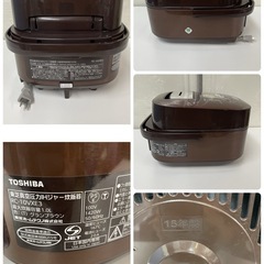R487 ☀️ TOSHIBA 圧力IH炊飯ジャー 5.5合炊き 15年製 RC-10VXE3 ⭐ 動作確認済 ⭐ クリーニング済の画像