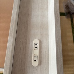 【商談中】棚・コンセント付きチェストベッドフレーム　ダブルサイズ 　　の画像