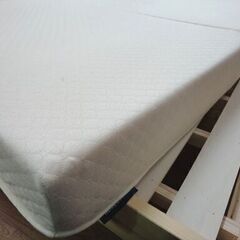 無印良品 シングルベッド パイン材フレーム すのこ床板 ホームコーディー 3つ折りマットレス 2点セット　西岡店の画像