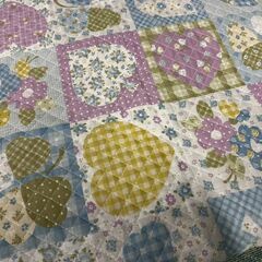 座布団 2枚セット キルト地 幅52cm×奥行57cm×高さ7cm の画像