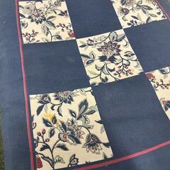 座布団 5枚セット 青 幅51cm×奥行57cm×高さ8cm の画像