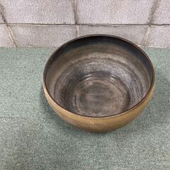陶器製 水瓶 植木鉢 金魚鉢 大型 ① 直径43cm×高さ25cm の画像