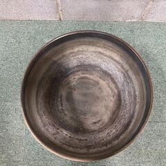 陶器製 水瓶 植木鉢 金魚鉢 大型 ① 直径43cm×高さ25cm の画像