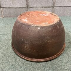 陶器製 水瓶 植木鉢 金魚鉢 大型 ② 直径48cm×高さ24cmの画像
