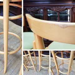 K17　カウンターチェア　ハイチェア　４脚セットの画像