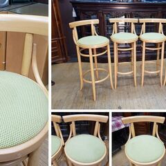 K17　カウンターチェア　ハイチェア　４脚セットの画像