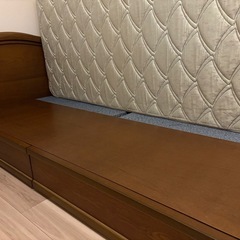収納付きシングルベッド/マットレス/マットレストッパーの画像