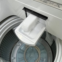 #50 大きめ8.0kg洗い!! AQUA 2020年 AQW-GVX80J(W) 全自動電気洗濯機 洗剤自動投入 らくらくSONIC の画像